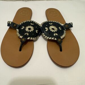 Jack Rogers Navy and Cream Sandals